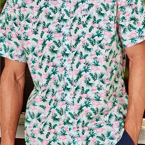 Amazon Essentials Other - **Dive Into Style - Amazon Flamingo Button-Up! 🦩✨**
